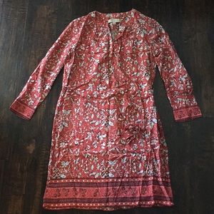 Salmon colored floral dress